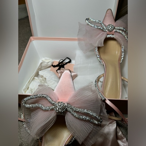 Mach & Mach pink tulle bow pumps - Picture 5 of 9